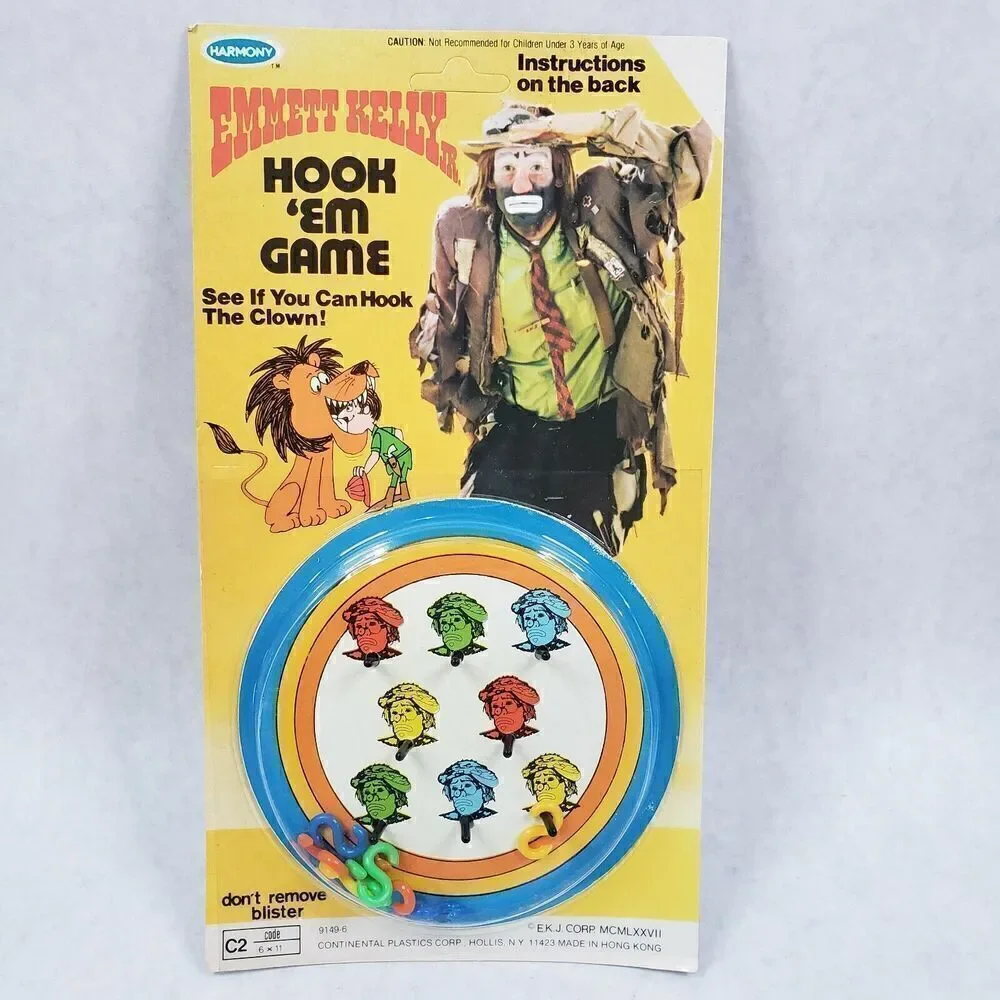 1967 EMMETT KELLY JR Hook 'EM Game Harmony EK J. Corp. Excellent Condition